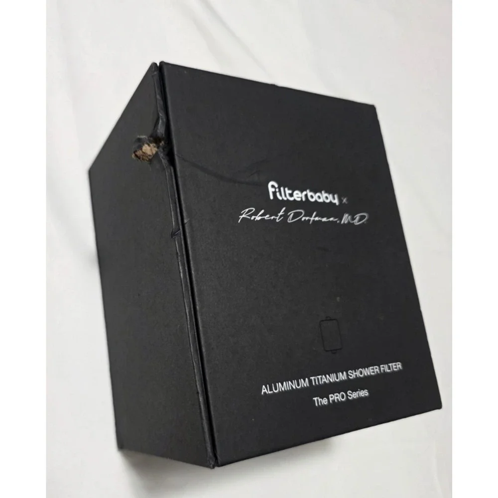 Filterbaby Pro X Dr. Dorfman Titanium Aluminum Shower Filter Chrome Open Box
